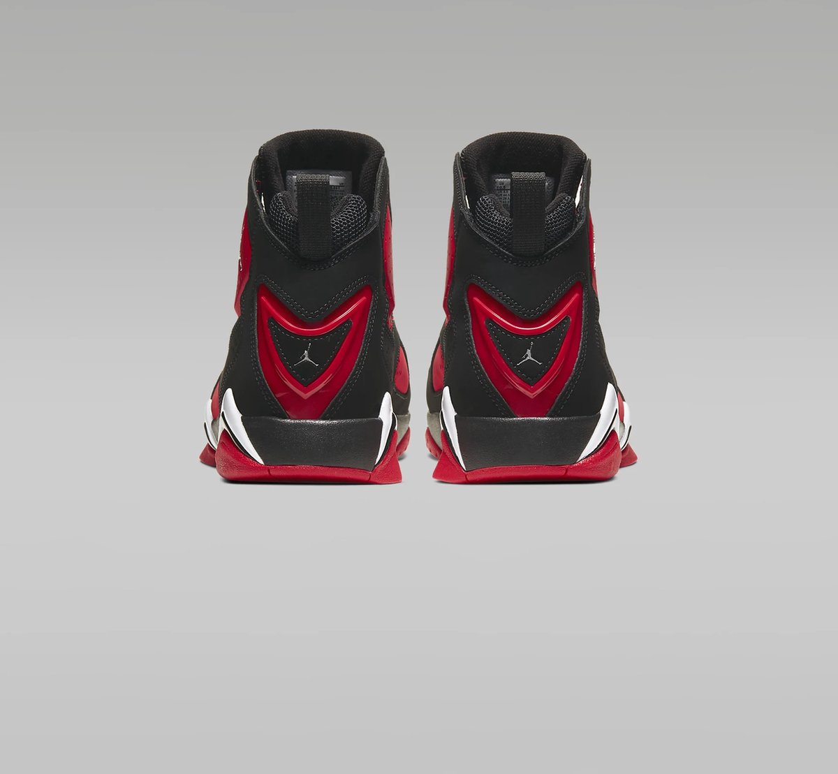 red and black jordans true flight