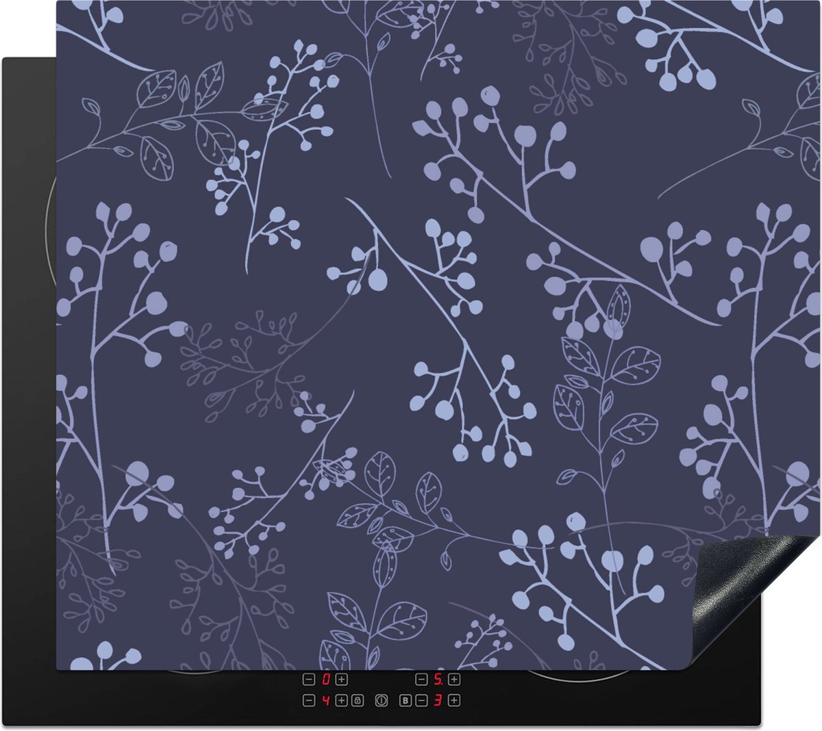 Inductie beschermer - Inductie Mat - Kookplaat beschermer - Tak - Bloesem - Patronen - 57.6x51.6 cm - Afdekplaat inductie - Inductiebeschermer
