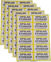 Ace Verpakkingen - Etiketten - Opslag - Geel Kader - 1200 stickers - Labels - 100 × 47mm - Zonder lijmresten - Geschikt voor school/kantoor/verhuizen