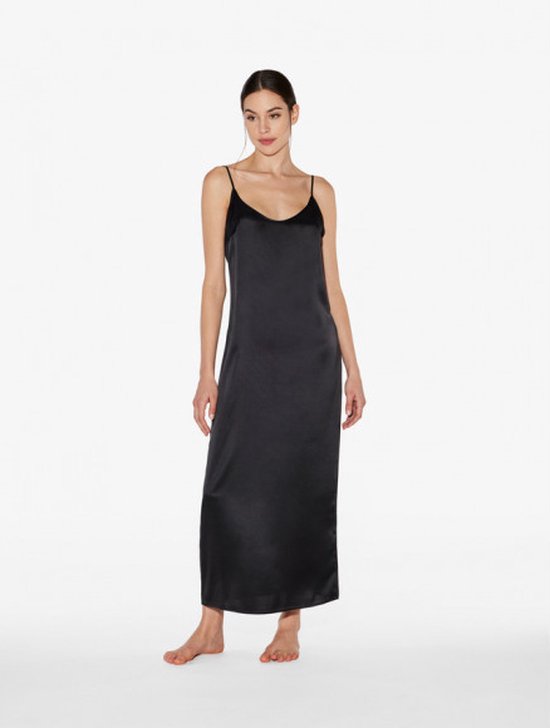 La Perla Long Slip Dress-Silk Zwart 4