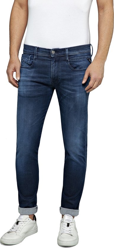 Replay Heren Jeans Broeken ANBASS slim Fit Blauw 31W / 36L Volwassenen