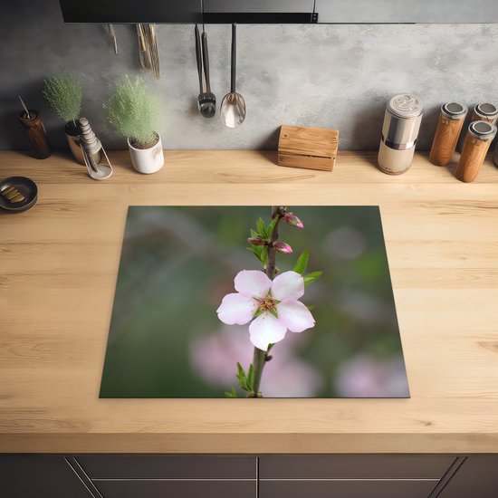 KitchenYeah® Inductie beschermer 58.3x51.3 cm - Bloem van de amandel - Kookplaataccessoires - Afdekplaat voor kookplaat - Inductiebeschermer - Inductiemat - Inductieplaat mat