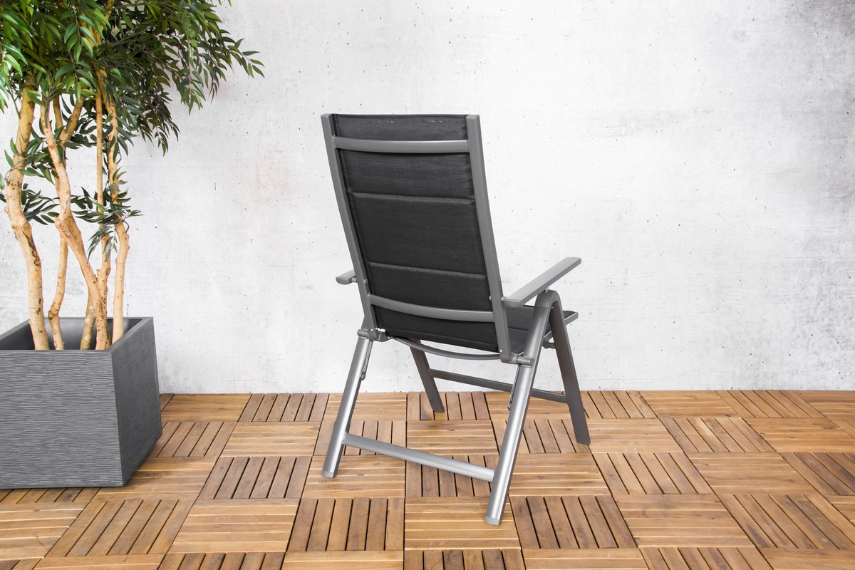 Sens-Line Parma Chaise de jardin - Chaise de jardin réglable - Gris
