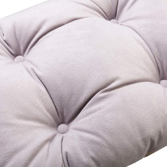 HollyHOME Voetenbank Opvouwbare Voetensteun Kruk met Metalen Poten, Kleine Ottomaanse Moderne Stof, Grijs Bruin(47cm* 36cm* 36cm