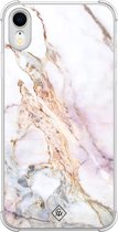 Casimoda® hoesje - Geschikt voor iPhone XR - Parelmoer Marmer - Shockproof case - Extra sterk - TPU/polycarbonaat - Multi, Transparant