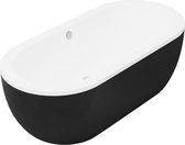 Shower & Design Ovaal vrijstaand - 200 L - 170 x 80 x 58 cm - Mat zwart - Acryl - NEPTUNA L 170 cm x H 58 cm x D 80 cm