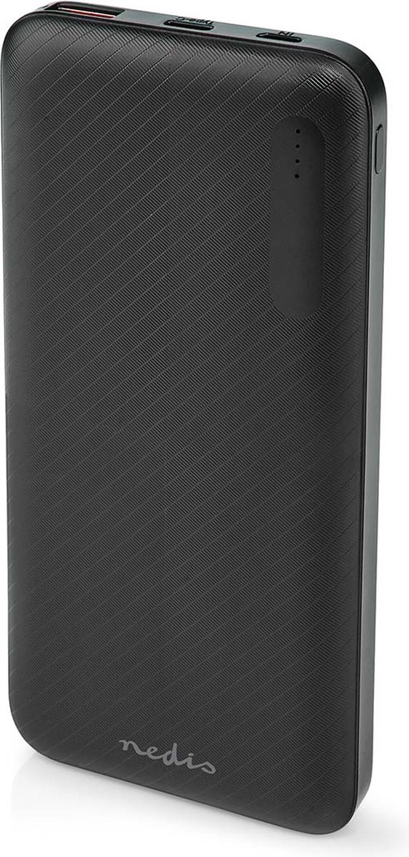 Nedis Powerbank | 10000 mAh | 1.5 / 2.0 / 3.0 A | Outputs: 2 | Output: 1x USB-A / 1x USB-C™ | Inputs: 1x Micro USB / 1x USB-C™ | PD2.0 18W | Lithium-Polymeer
