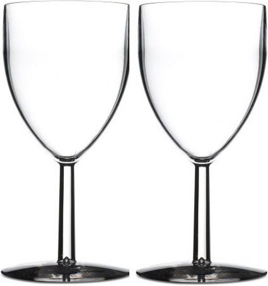 8x stuks Mepal wijnglazen van San kunststof 300 ml - Onbreekbare camping/picknick glazen