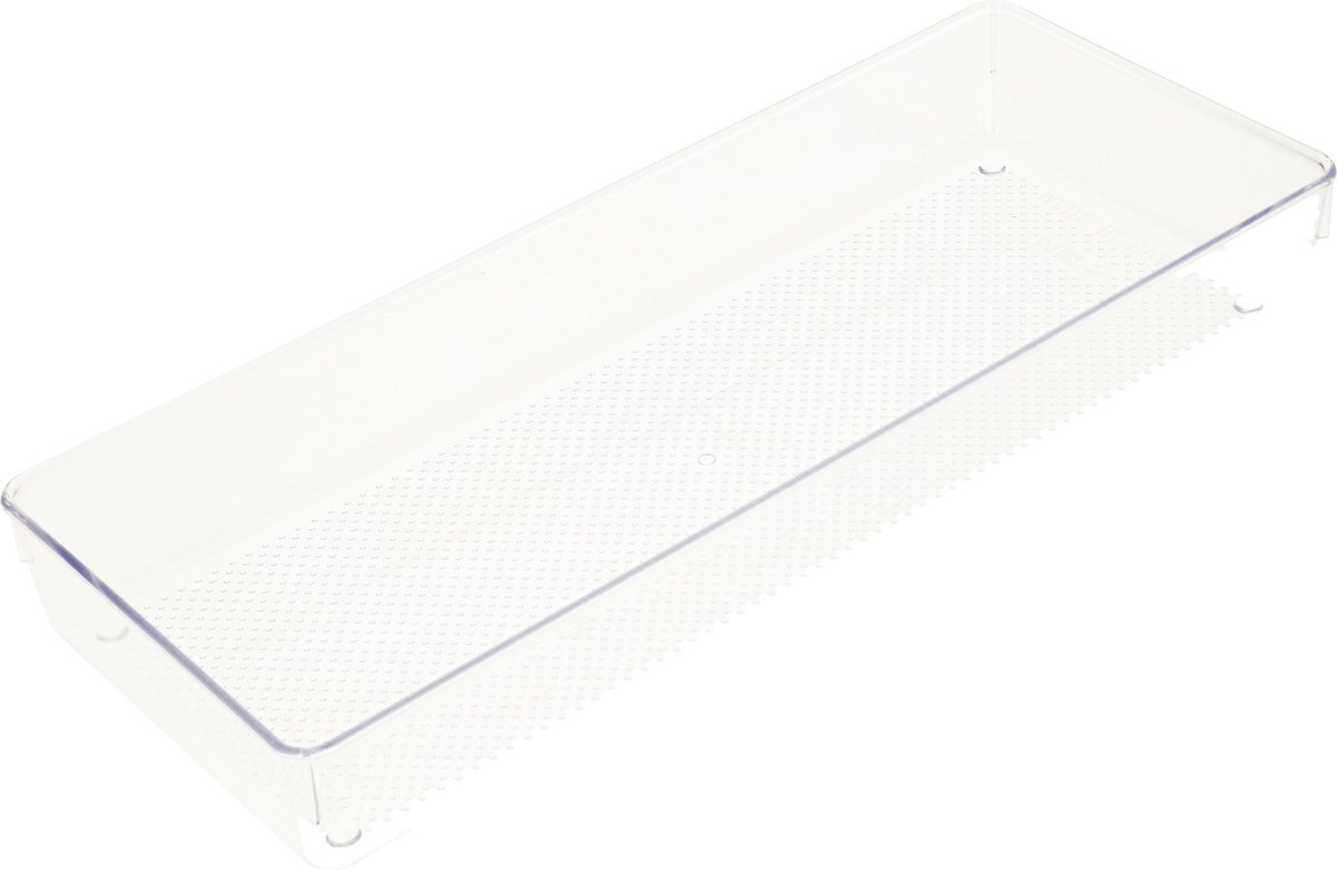 Plasticforte Lade organizer Skuff - transparant - kunststof - 15 x 37,5 x 5 cm - modulair - ladeverdeler