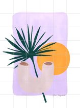 IXXI Fan Palm and Sunshine - Wanddecoratie - Zomer - 120 x 160 cm