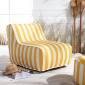 Opblaasbare fauteuil Summer Stripes - Geel - 90x600 cm