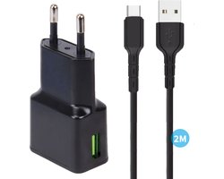 15w usb C Adapter geschikt voor Samsung Adaptive Fast Charging - 1 Meter - Oplader voor Galaxy A12 A22 A32 A42 A52 A53 A33 A13 A14 A34 A54 A15 A25 A35 A55 A16 A26 A36 A56