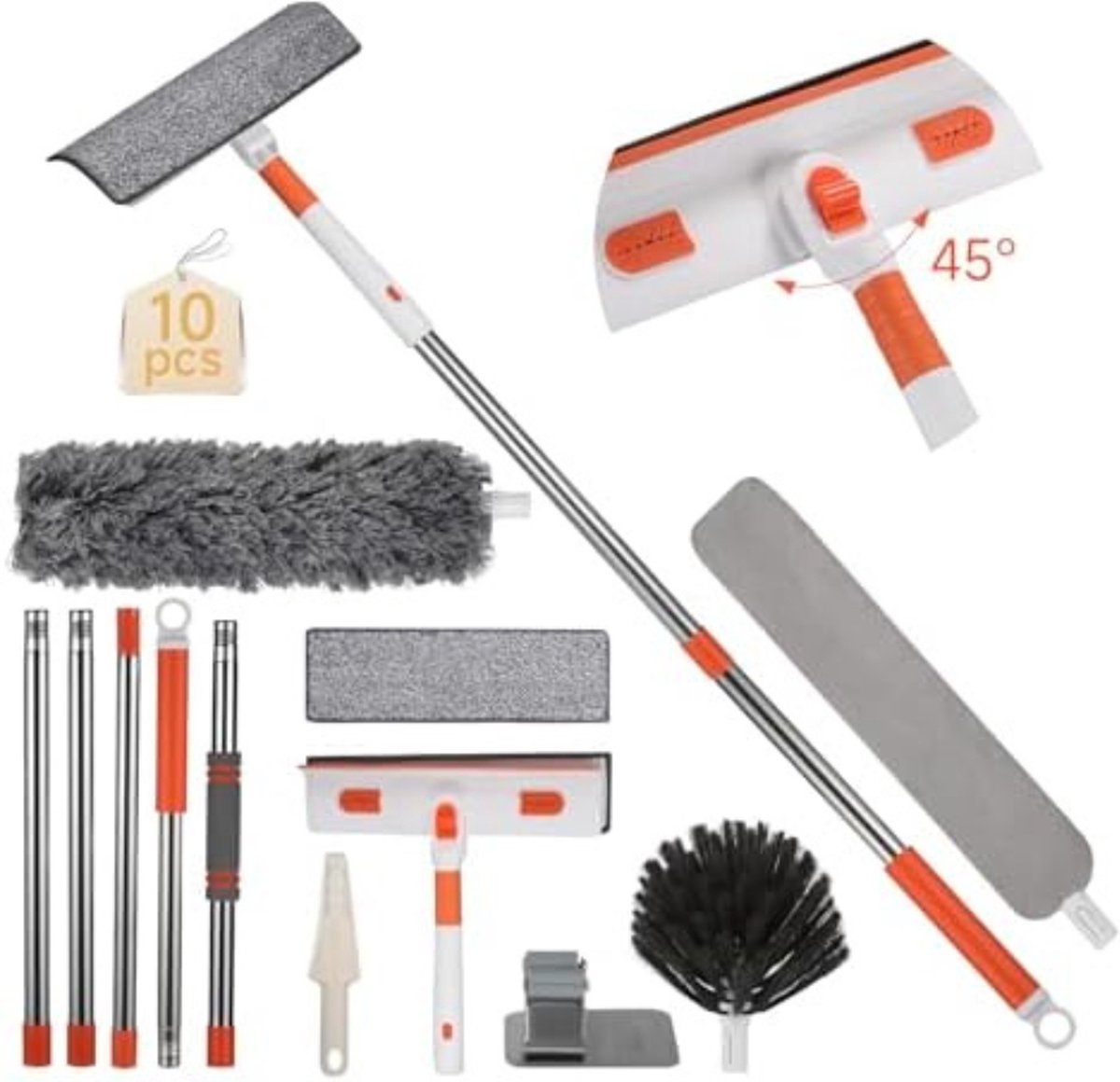 Goedkoopste Ramenwasser telescopisch - Ramenwasser met steel - Ramenwisser met telescoopsteel