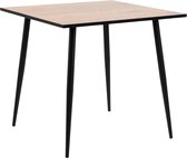 Eettafel Wilhelm 80x80 - wilde eik/zwart