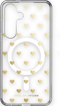iDeal of Sweden Coque transparente MagSafe Samsung Galaxy S24 Coeurs dorés