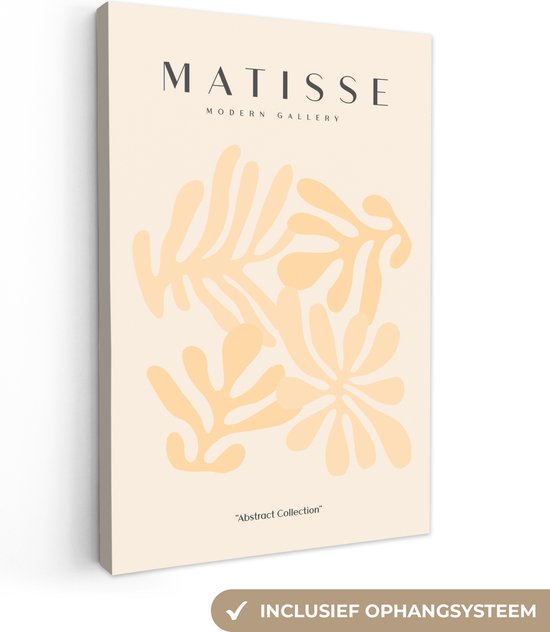 Canvas schilderij 80x120 cm - Wanddecoratie Moderne kunst - Matisse - Pastel - Abstract - Muurdecoratie woonkamer - Kamer decoratie modern - Abstracte schilderijen
