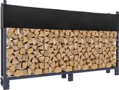 CLP Martin Stockage du bois - Range-bûches - Stockage du bois - Stockage du bois de cheminée - Extérieur - Avec bâche - anthracite L