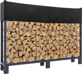 CLP Martin Stockage du bois - Range-bûches - Stockage du bois - Stockage du bois de cheminée - Extérieur - Avec bâche - anthracite M