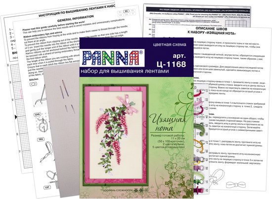 Kit point de croix PANNA Sweet Note C-1168 - Point de croix - Broderie adulte - Aida