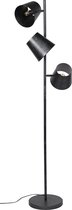 Vloerlamp Kinetic 3 lichts | Ø 18 cm | charcoal / antraciet | 40x40x167 cm | woonkamer / kantoor | modern design | verstelbaar | metaal