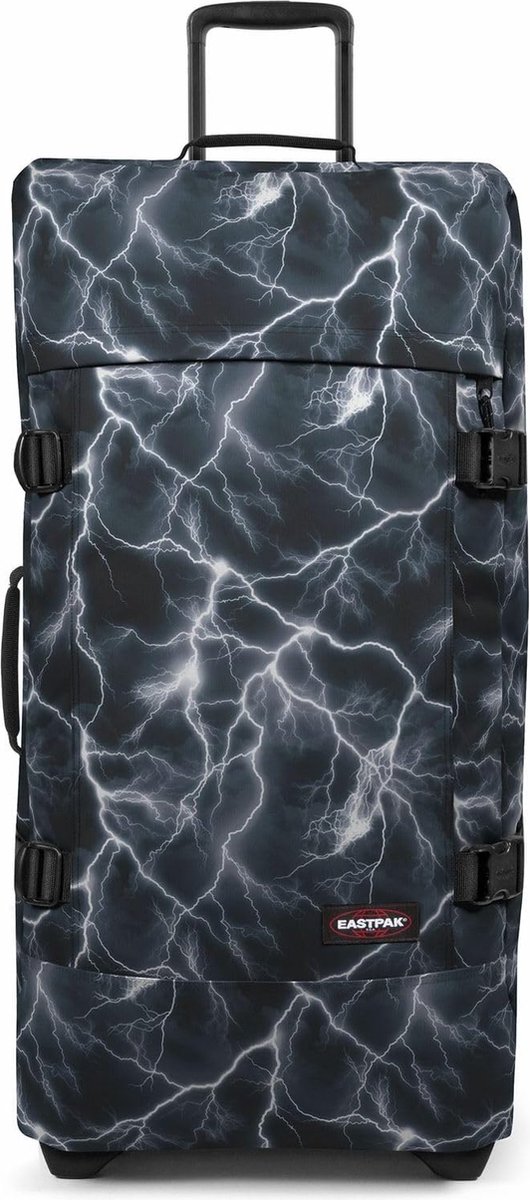 Trolley koffer TRANVERZ L EK63 Volt Black 121L met TSA-slot, Volt Zwart, zachte trolley