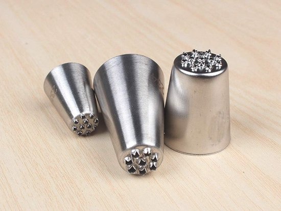 4 STKS Crème Icing Piping Nozzle Tip, Rvs Lange Bladerdeeg