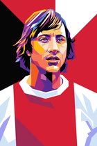 Johan Cruijff Poster | Nummer 14 | Ajax | Voetbalposter | 61x91cm | Wanddecoratie | Pop Art | Muurposter | Geschikt om in te lijsten