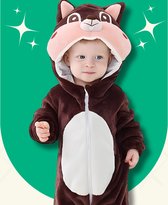 BoefieBoef Eekhoorn Dieren Onesie & Pyjama voor Peuters en Kleuters - Kinder Verkleedkleding - Dieren Kostuum Pak