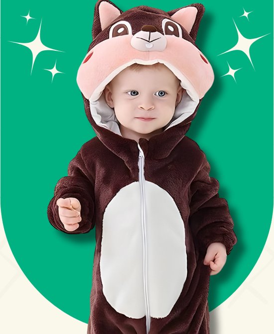 BoefieBoef Grenouillère animal pour bébé/enfant en bas âge – Pyjama ou barboteuse animal le plus mignon pour votre petit aventurier ! Taille M 18 mois à 4 ans