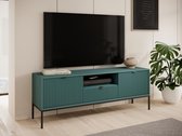 PASCAL MORABITO Tv-meubel met 2 deuren, 1 lade en 1 nis - Groen - LIOUBA van Pascal MORABITO L 154 cm x H 56 cm x D 39 cm