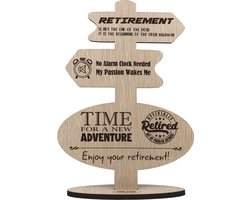 Retirement Gift | Houten Wenskaart | Kaart van Hout | Enjoy your Retirement! | Cadeau Pensioen, VUT | Engels | 17.5 x 25 cm