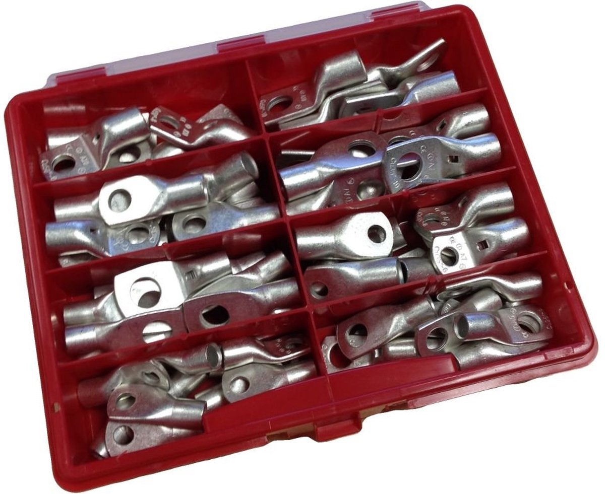 Buiskabelschoen starterset assortimentsdoos 25-50mm² incl. krimptang TN70 SE 68 krimpverbinder I industriële kwaliteit