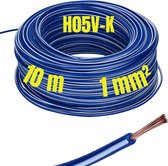 H05V-K montagesnoer van 0,50 mm2 - kleur Rood - op rol met 100 meter