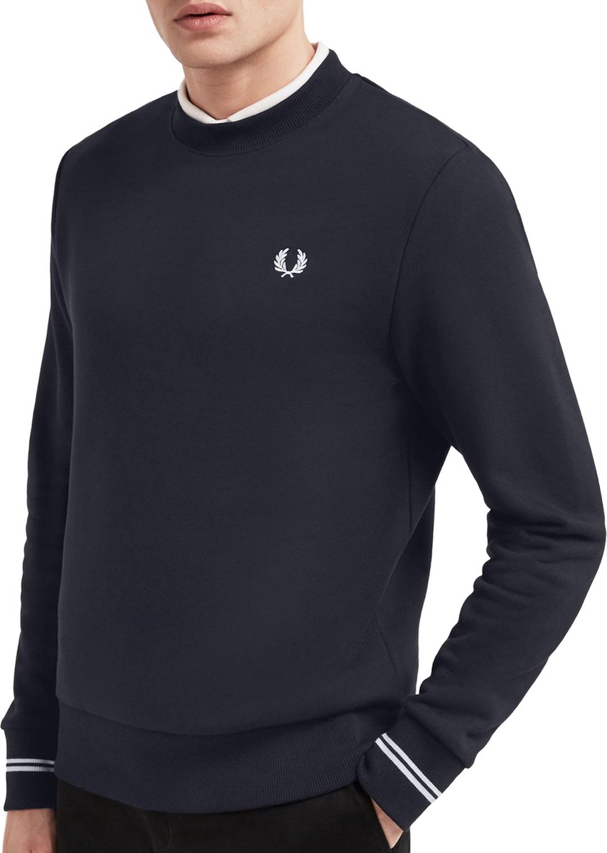 Fred Perry Sweater Logo Heren – Regular-fit Blauw