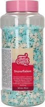 FunCakes Sprinkles Taartdecoratie - Sneeuwvlokken - Wit/Blauw - 450g