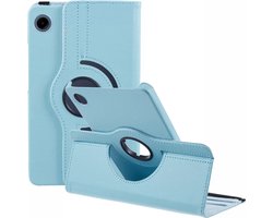 Phreeze Draaibare Tablet Hoes - Geschikt voor Samsung Galaxy Tab A9 Plus Hoesje - 11 inch - Eco Leer - 360° Graden Draaibaar - Elastiek Afsluiting - Licht Blauw