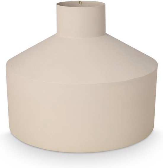Vase à fleurs vtwonen - Forme cylindrique - Couleur sable - Moderne - Métal