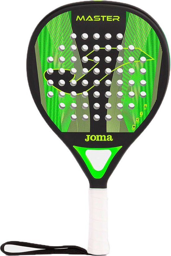 Foto: Joma master padelracket groen grip blik ballen