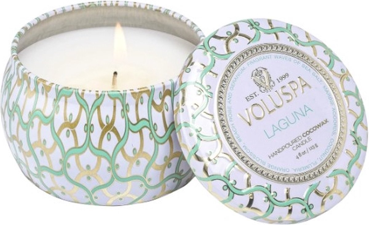 Voluspa Geurkaars Maison Blanc Laguna Mini Tin Candle 113gr