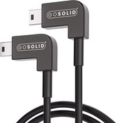 GO SOLID! ® Oplaadkabel geschikt voor smartphones Micro USB -> Micro USB - Zwart