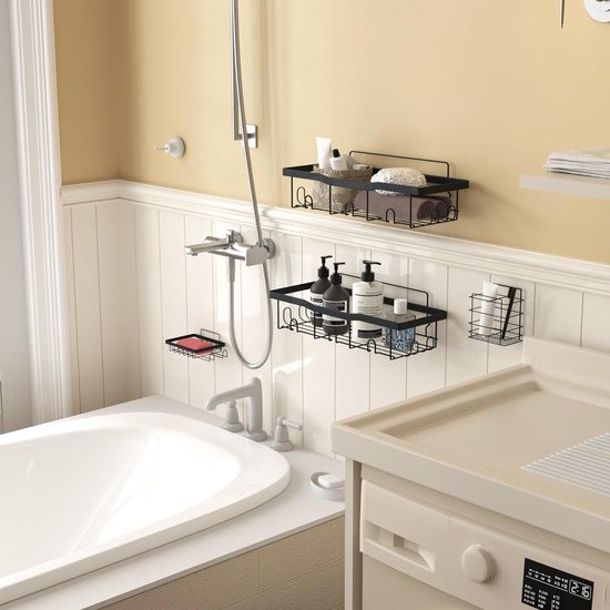 Douche plank Zwart bol