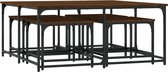 vidaXL-5-delige-Tafeltjesset-bewerkt-hout-bruin-eikenkleur