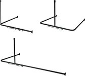Sealskin Easy Roll - Ensemble barre de rideau de douche - 90x90x90 cm - Noir