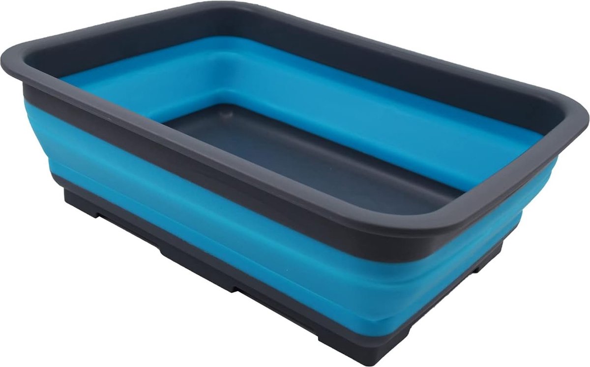 Goedkoopste 7 liter opvouwbare kuip, opvouwbare afwasbak, draagbare wastafel, ruimtebesparende kunststof wasbak (grijs/zeeblauw, 1) 7 liter opvouwbare kuip, opvouwbare afwasbak, draagbare wastafel, ruimtebesparende kunststof wasbak (grijs/zeeblauw, 1