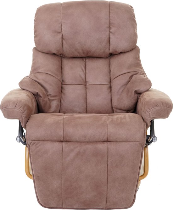 Cosmo Casa Relaxfauteuil Calgary 2- TV - fauteuil - Stof/textiel - Belastbaar tot 150 kg - Antiekbruin - natuurlijk bruin