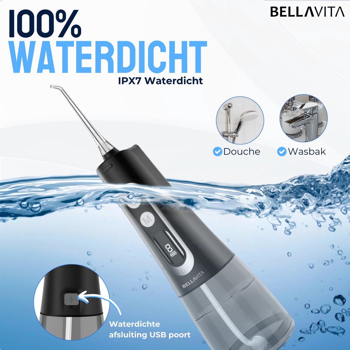 BELLAVITA Waterflosser - Draadloos thumbnail 2