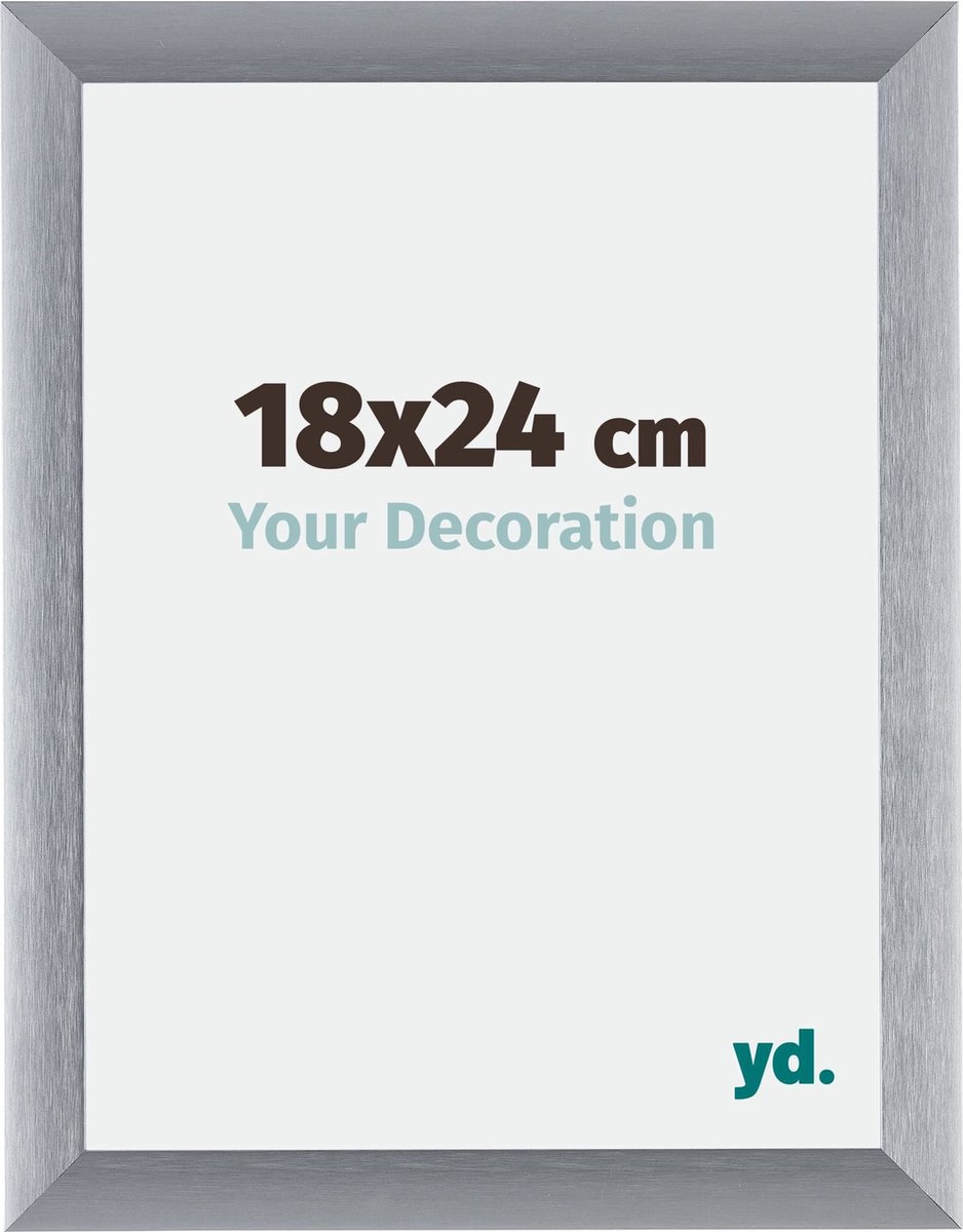 yd. Your Decoration - Fotolijst 18x24 cm - Aluminium - Zilver Geborsteld - Tucson