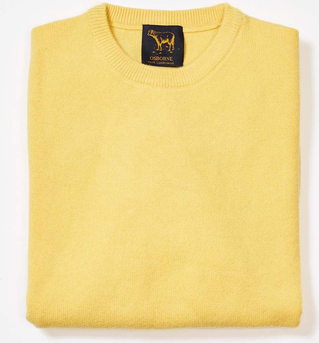 Osborne Knitwear Trui met ronde hals - Sweater heren in Lamswol - Pullover Heren - Laguna - XL
