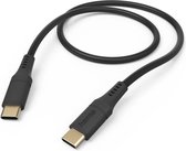 Hama Silicone USB-C naar USB-C Kabel - Oplaadkabel geschikt voor Samsung / Android - 3A USB 2.0 - 480Mbps - 150cm - Zwart