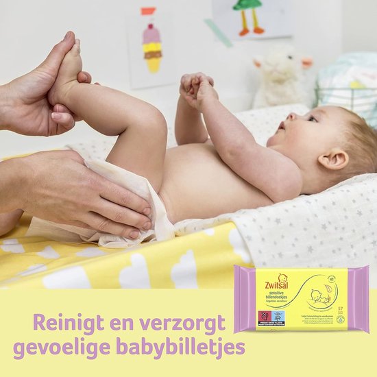 Zwitsal - Billendoekjes Sensitive - Alcoholvrij - 2736 Babydoekjes - 48 x 57 - Mega Voordeelbox van Zwitsal — afbeelding 5